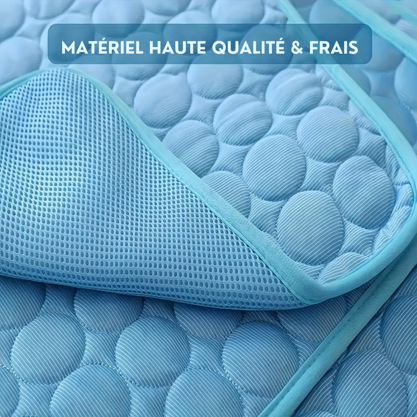 Tapis Rafraîchissant en Tissu Rafraîchissant – Matelas d’Été Lavable pour Chiens