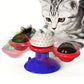 Jouet interactif pour chat en forme de moulin à vent