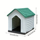 Niche Plastique Extérieur pour Chien - Toit coloré
