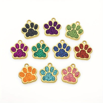 Lot de 10 Médailles Patte pour collier Chien & Chat