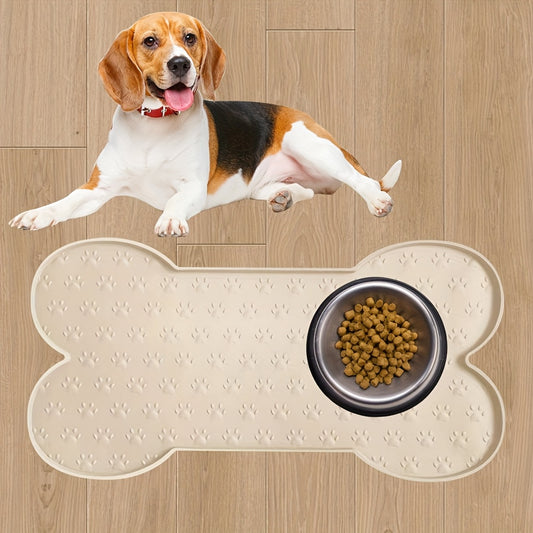 Tapis gamelle en silicone forme os pour chien
