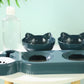 Gamelle 3 en 1 avec Réservoir d’Eau et Bols Inclinés – Design Oreilles de Chat