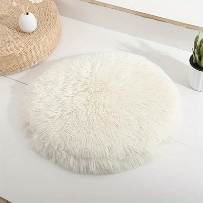 Tapis Rond Douillet en Peluche pour Animaux