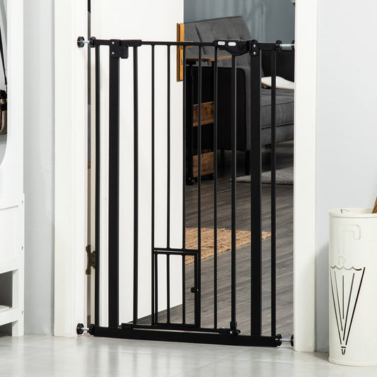Barrière Sécurité Animaux en Acier Noir – 104x4 à 80 cm