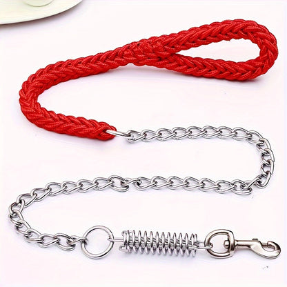 Laisse Chaîne avec poignée Corde Tressée pour Chien