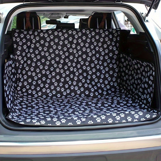 Tapis de Coffre pour Chien – Motif Pattes Noires