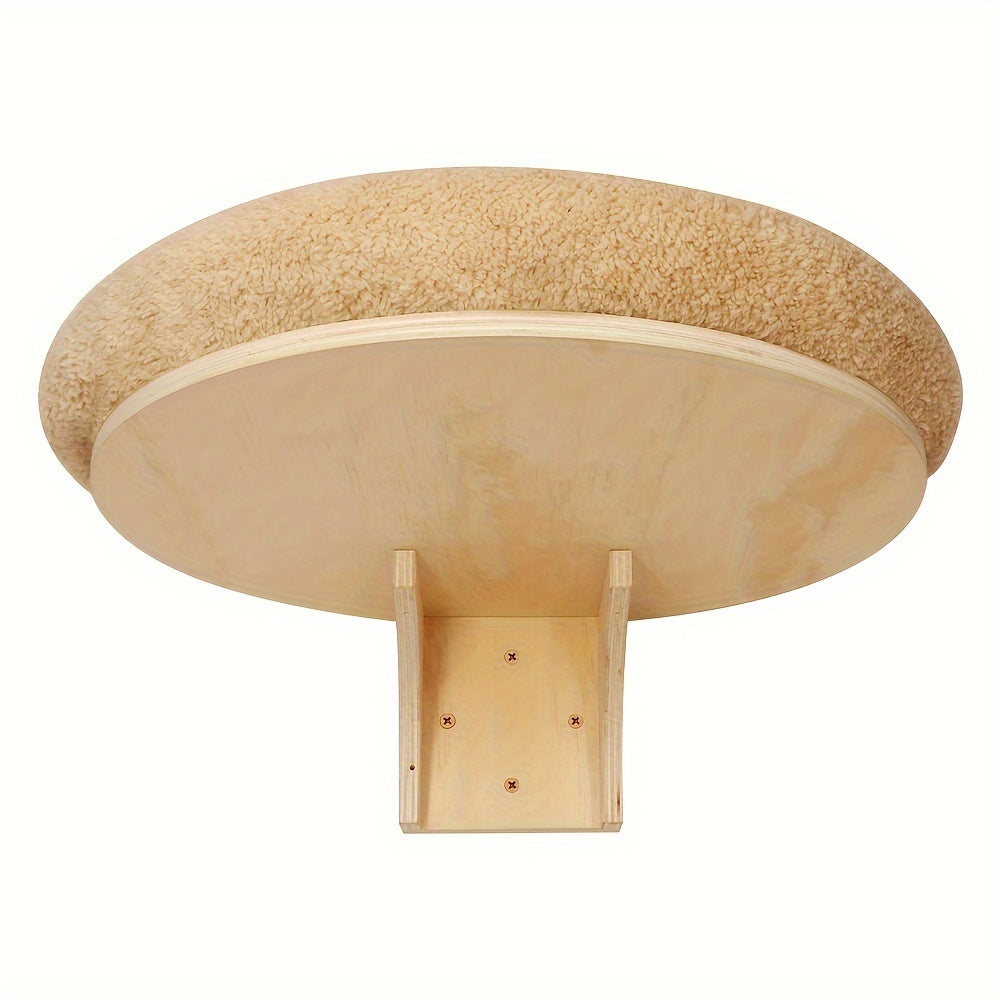 Nid Mural pour Chat en Bois avec Coussin Douillet