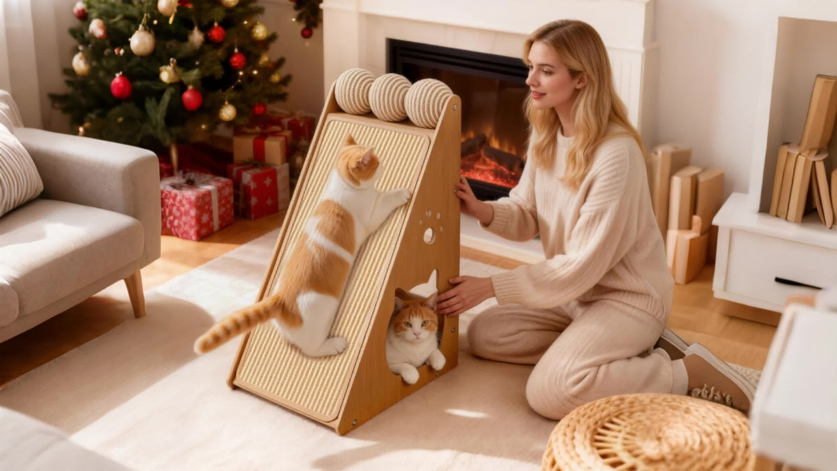 Arbre à chat avec lit et balle en sisal — image du produit