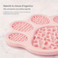 Tapis à Lécher Silicone Forme Patte – Bol Antiglouton avec Ventouses