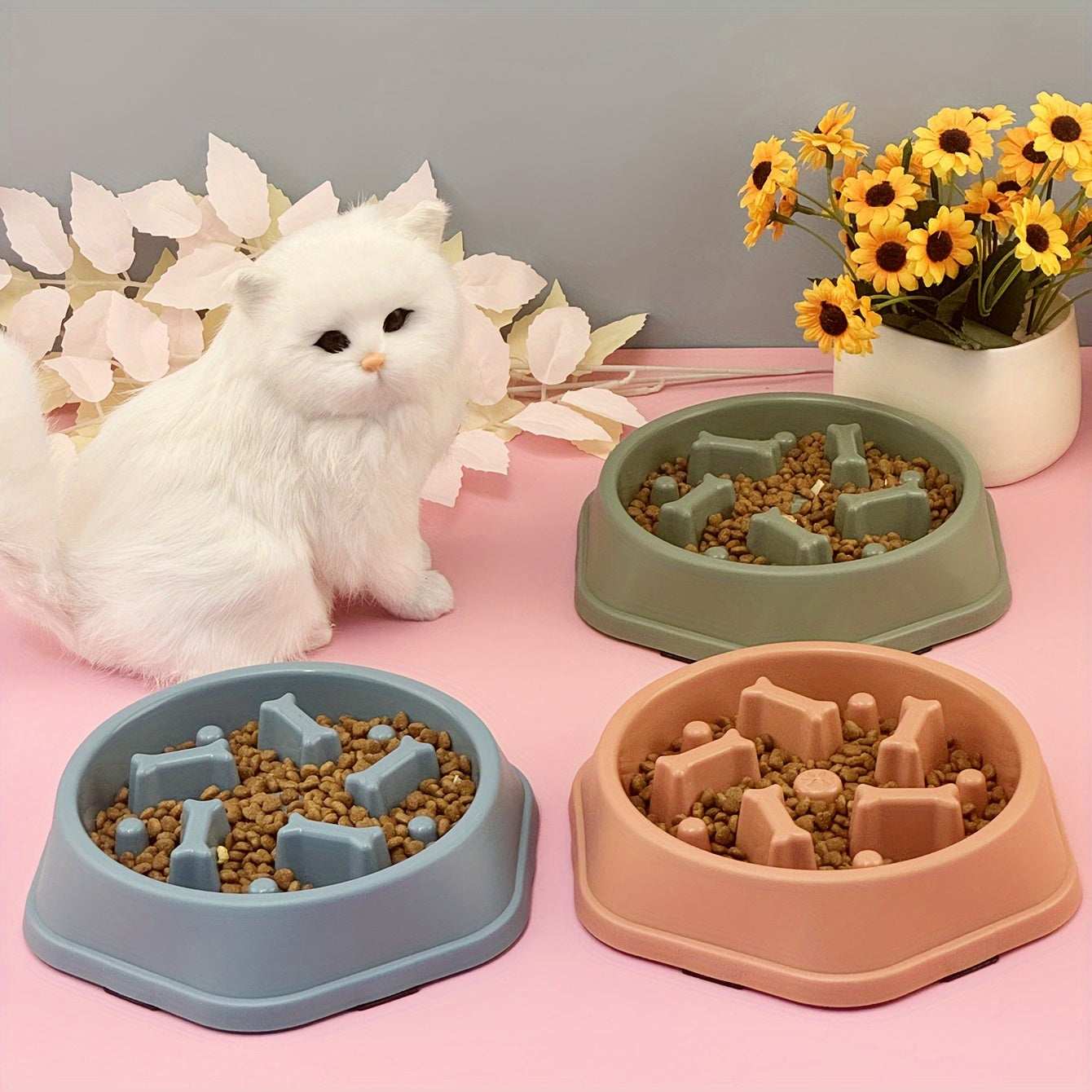 Gamelle anti-glouton ludique pour chien et chat