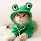 Sweat à Capuche Grenouille pour Chats et Chiens – Pull Vert Mignon en Maille Douce