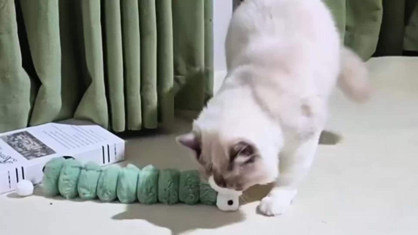 Chenille en Peluche pour Chat – Jouet à Mordre