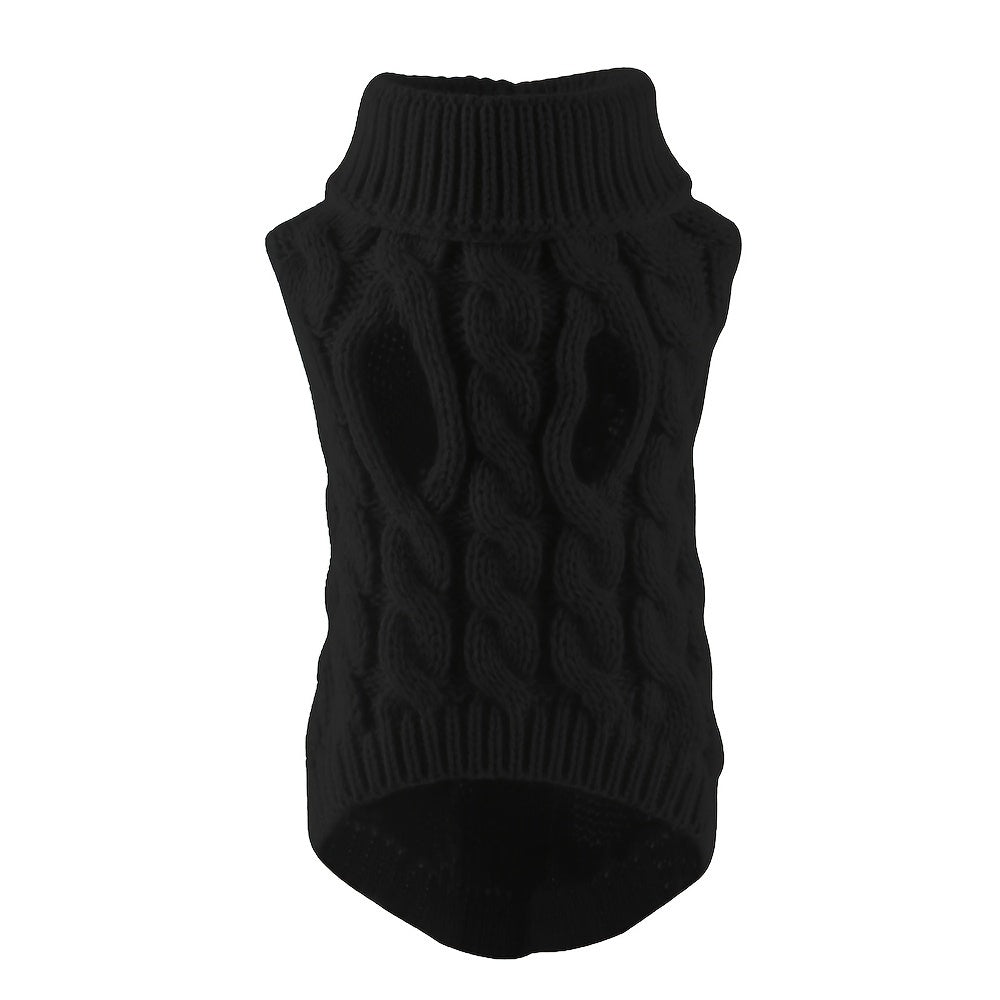 Pull Tricoté Torsadé pour Chiens et Chats – Vêtement Chaud 7 Couleurs