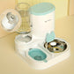 Distributeur Automatique 2-en-1 Nourriture et Eau pour Chats