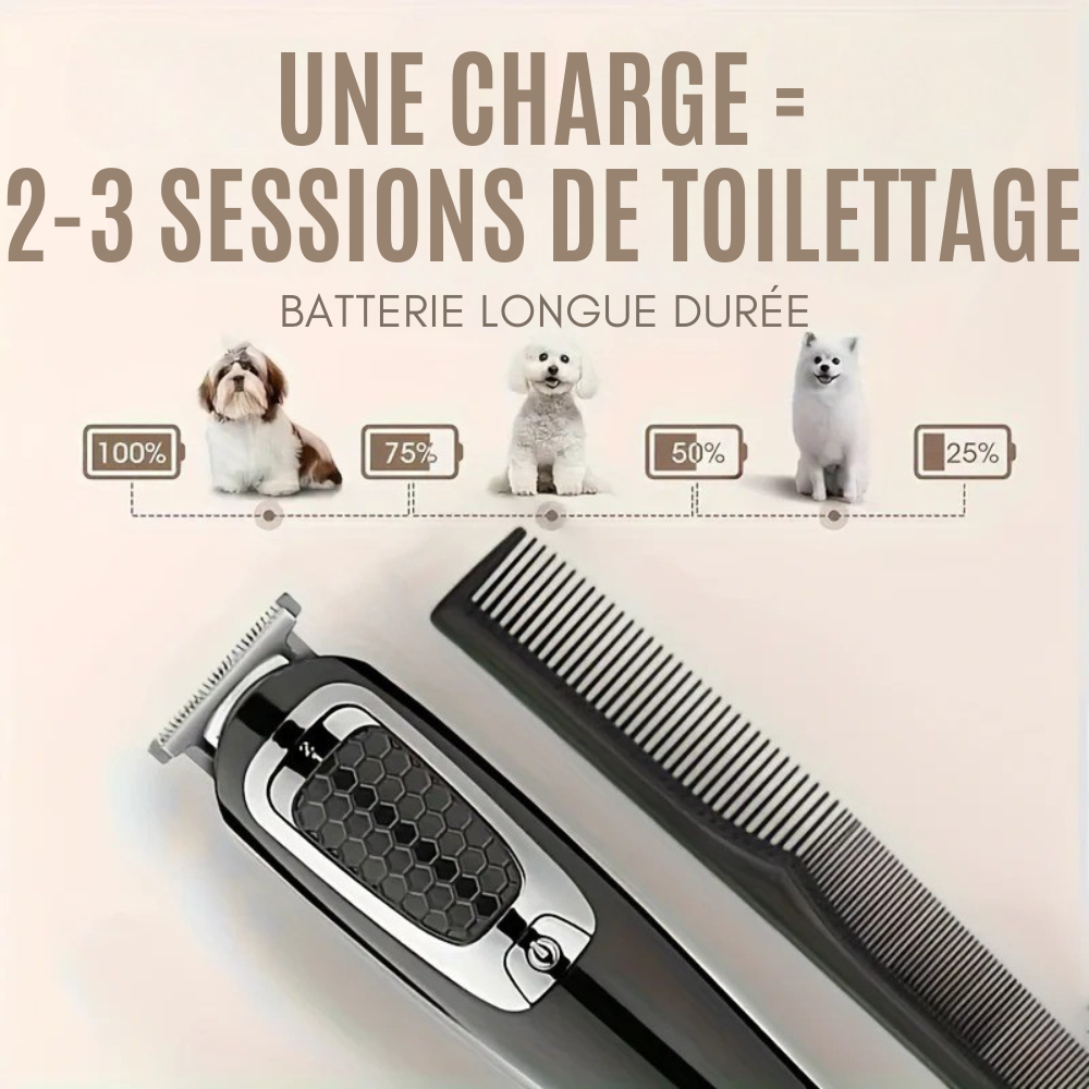 Tondeuse Silencieuse Rechargeable pour Chiens et Chats