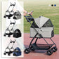 Poussette Pliable avec Panier Détachable pour Animaux