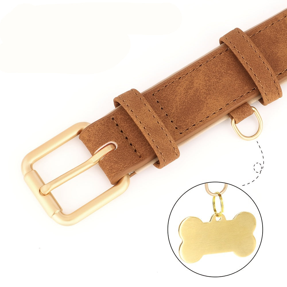Collier en Simili Cuir Rembourré pour Chien