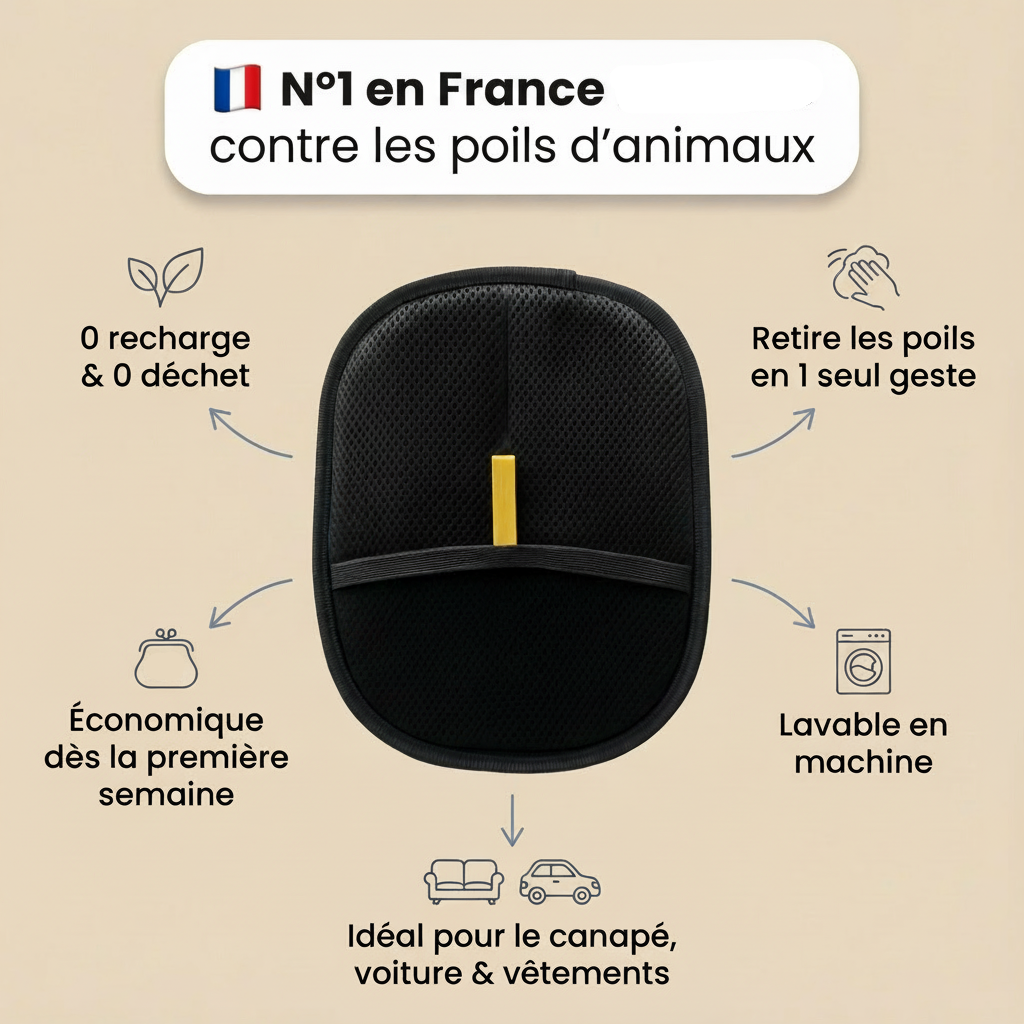 Gant Anti-Poils — Élimine 100% des poils en un seul passage