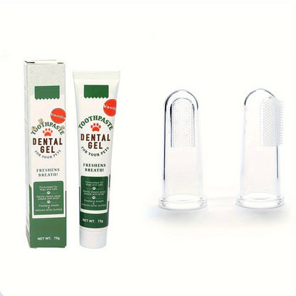 Kit d’Hygiène Dentaire pour Animaux - 2 Brosses et Dentifrice