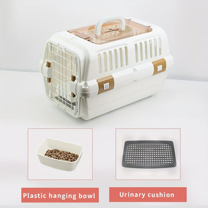 Caisse de transport pour chat en ABS avec double ouverture