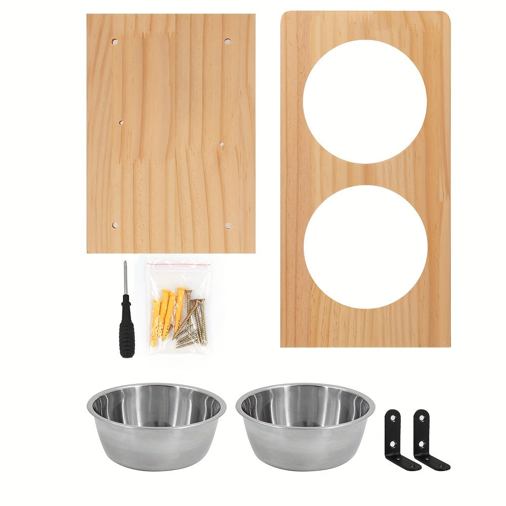 Étagère Mural pour Chat avec Station de Nourrissage et Perchoir