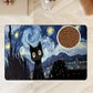 Tapis de Repas pour Animaux Inspiration Nuit Étoilée Van Gogh