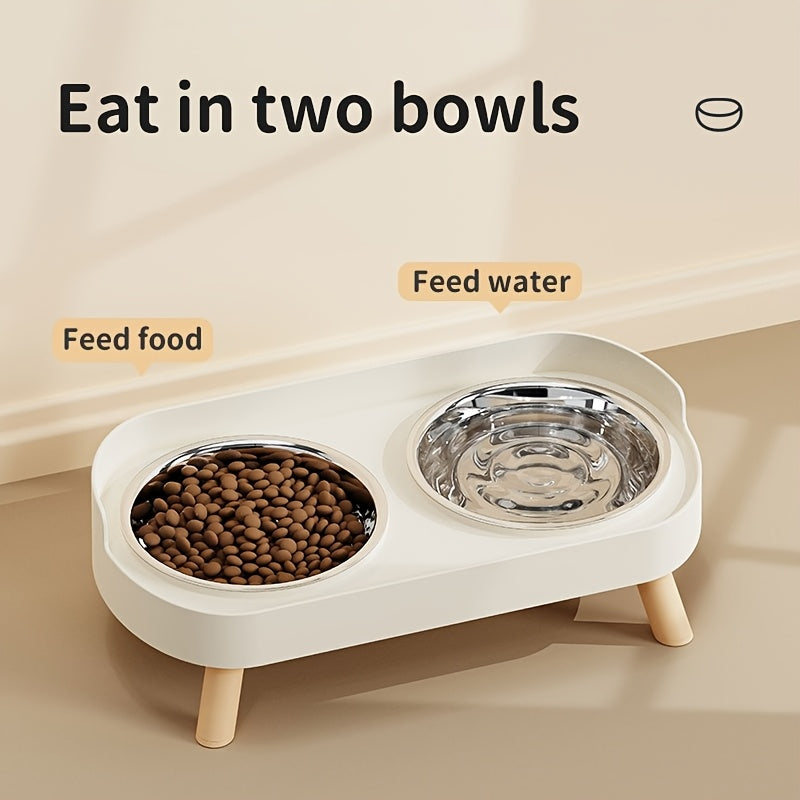 Gamelle Double Surélevée avec Pieds pour Chats et Chiens
