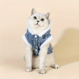 Manteau à Paillettes avec Capuche pour Chats et Petits