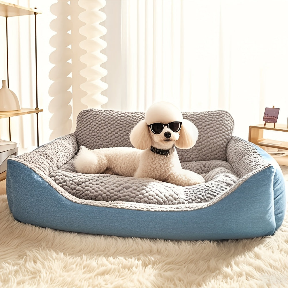 Canapé moelleux pour chien avec dossier surélevé