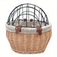 Panier vélo vintage en osier avec grille pour Chien