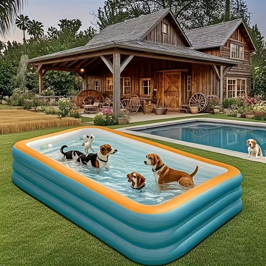 Piscine Gonflable Rectangulaire XXL pour Chiens
