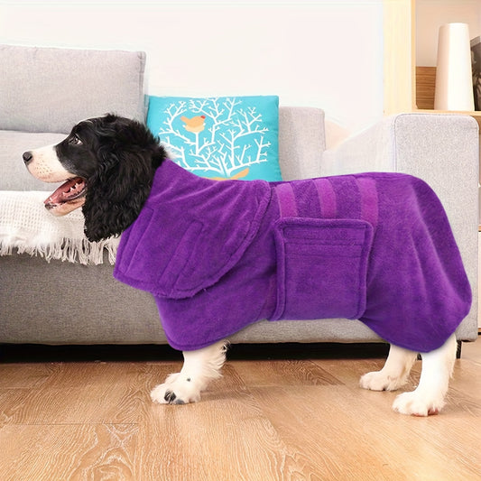 Peignoir en microfibre ultra absorbant pour Chien
