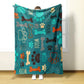 Couverture Flanelle à Motifs Pattes et Os