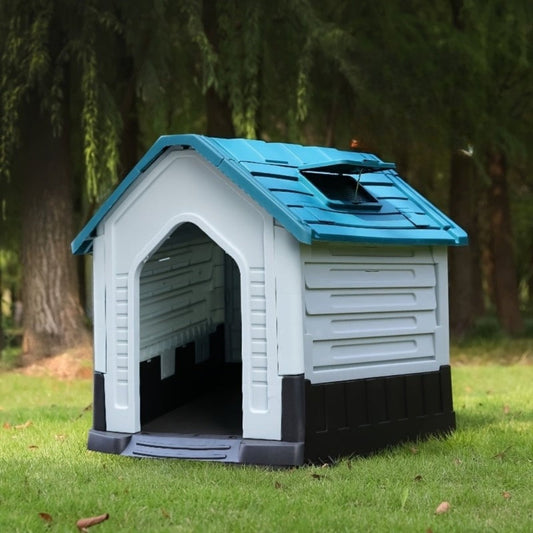 Niche Extérieure Ventilée Toit Ouvrant et Base Élevée pour Chien