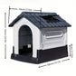 Niche Extérieure Ventilée Toit Ouvrant et Base Élevée pour Chien