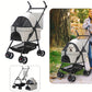 Poussette Pliable avec Panier Détachable pour Animaux