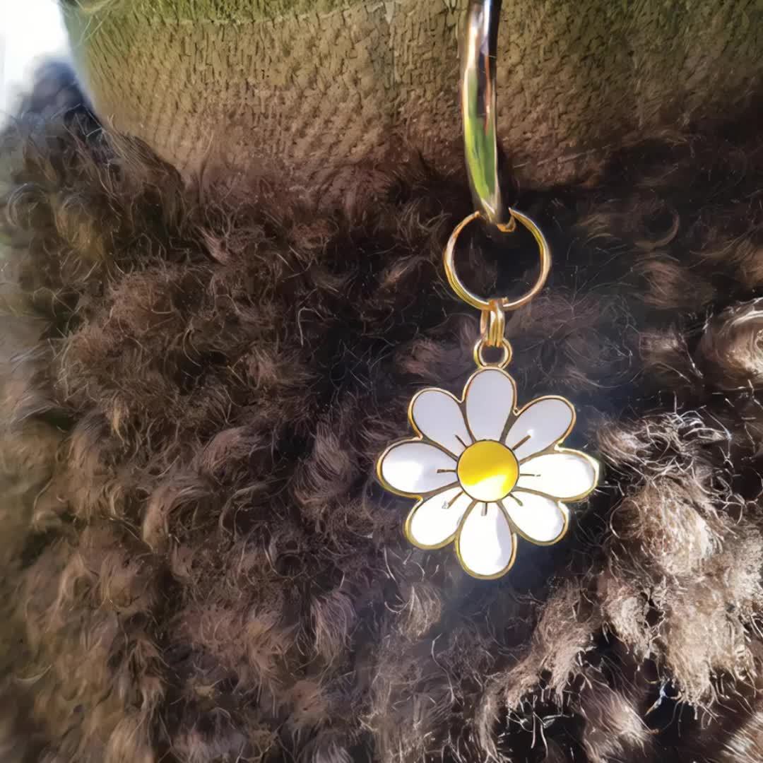 Médaillon Marguerite décoratif pour collier de Chien ou Chat
