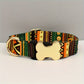 Collier pour Chien à Motif avec Boucle Os Dorée
