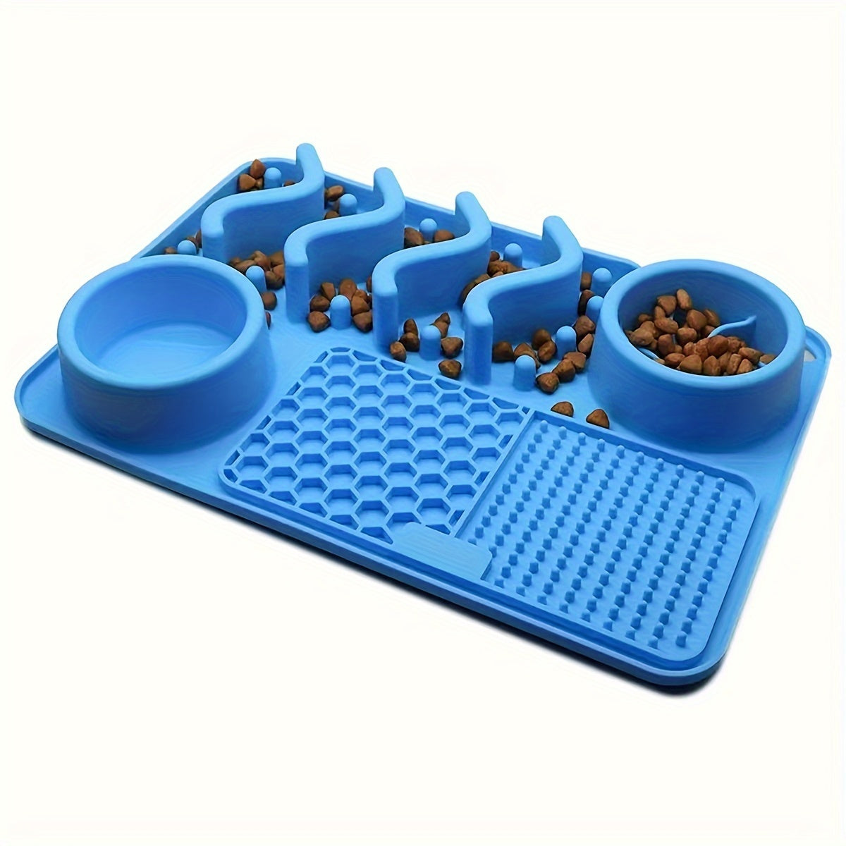 Tapis à Lécher Multifonction avec Bols en Silicone pour Chien