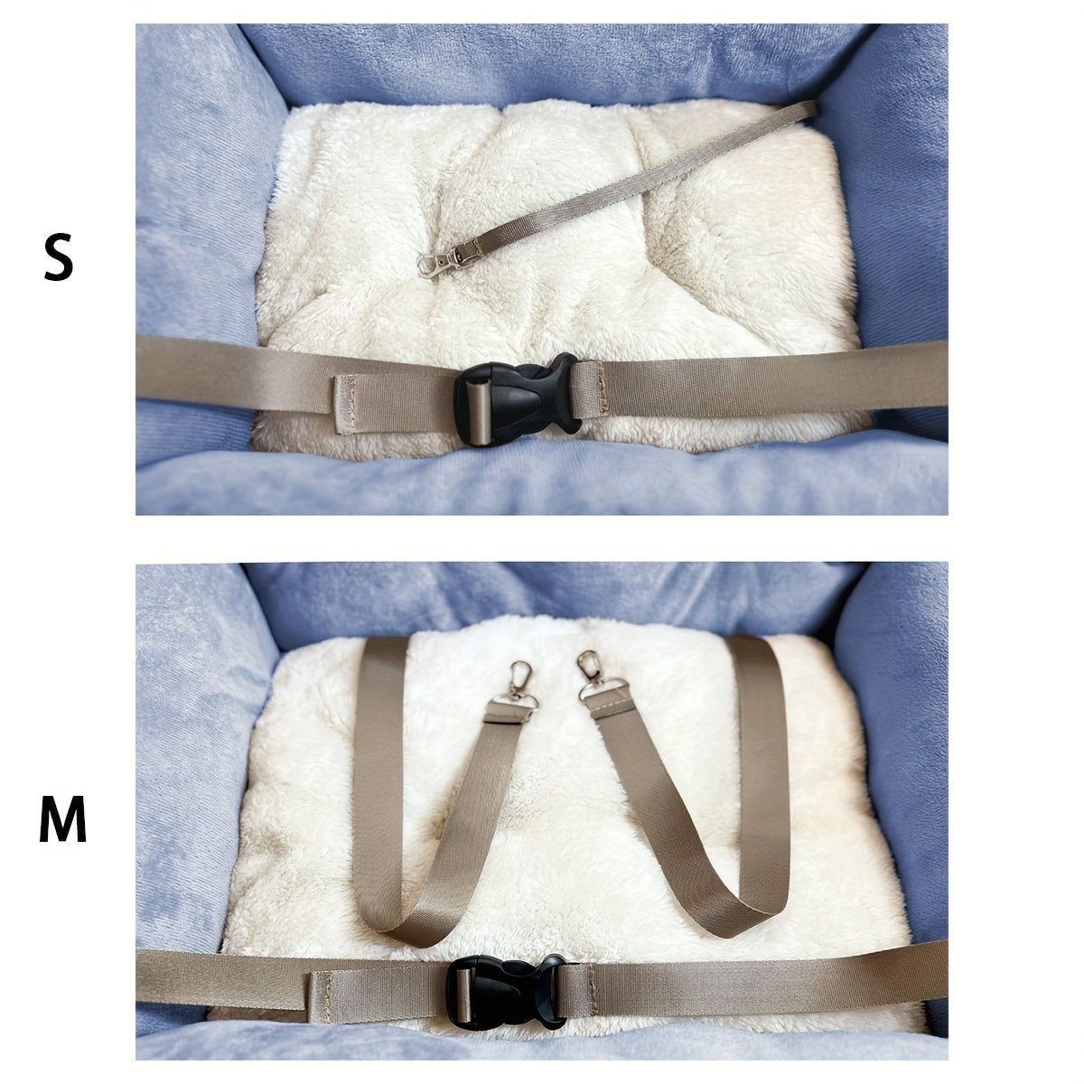 Siège auto en peluche pour petits chiens et chats