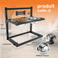 Support repas en métal ajustable avec gamelles inox pour Chien