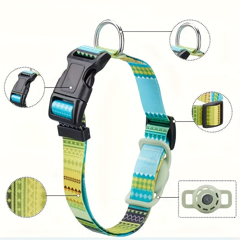 Collier GPS Chic Motif Géométrique pour Chien et Chat