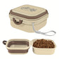 Gamelle de voyage pliable 2-en-1 pour Chien
