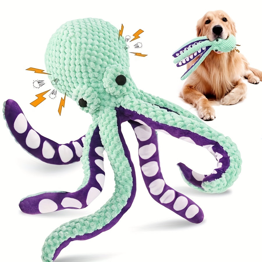 Pieuvre Sonore en Peluche pour Chiens