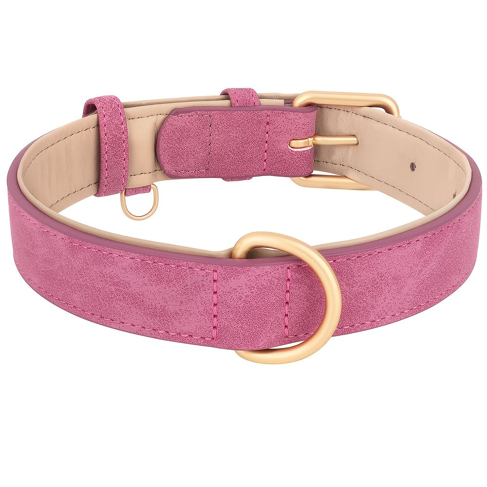 Collier en Simili Cuir Rembourré pour Chien