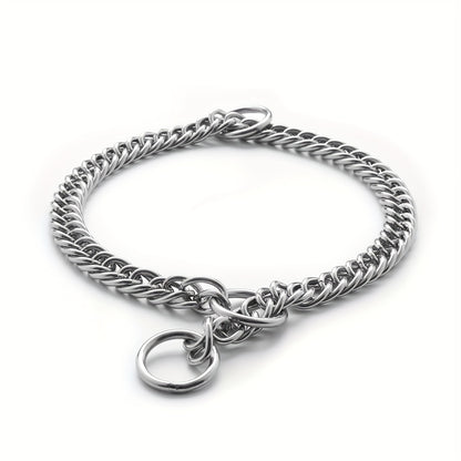 Collier étrangleur double torsion en acier inoxydable – spécial dressage comportemental