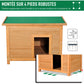 Niche en Bois Élevée PawHut avec Toit Bitumé Incliné