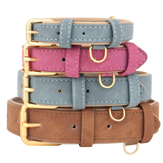 Collier en Simili Cuir Rembourré pour Chien