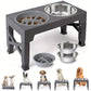 Gamelle double surélevée ajustable avec bol anti-glouton pour Chien