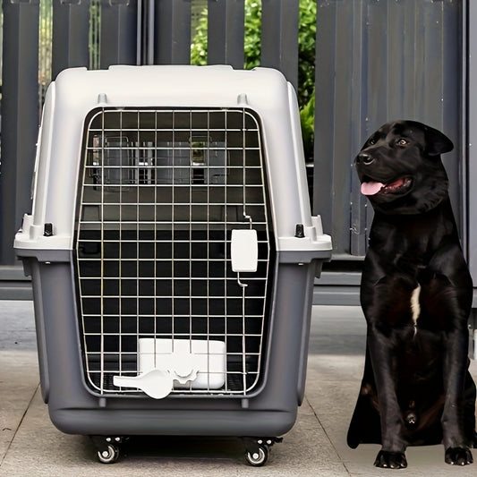 Caisse de Transport à Roulettes pour Chien